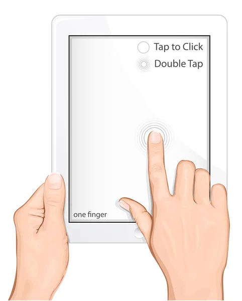 Gesto multi-touch para tabletas — Vector de stock