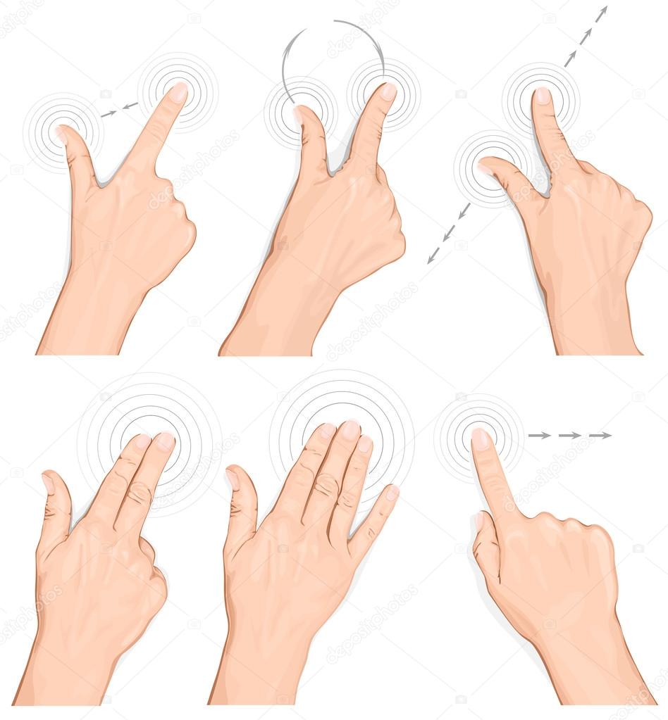 Multi-touch gestures for tablets