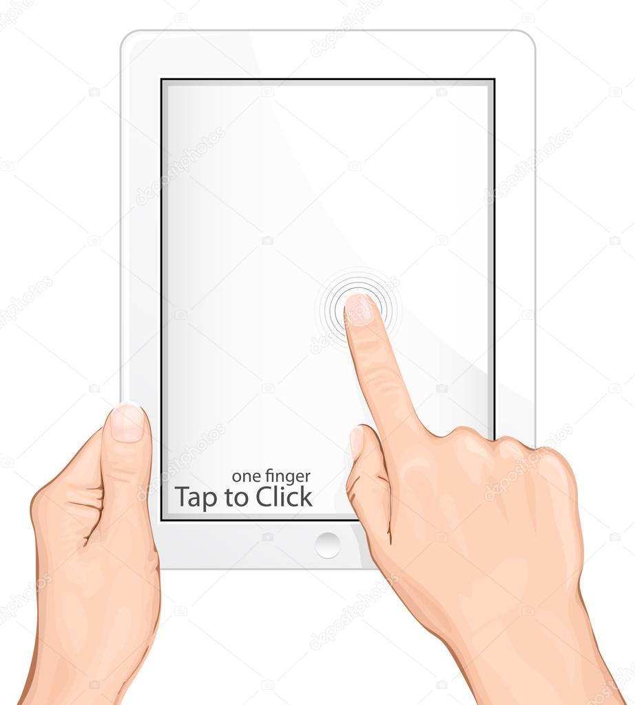 Multi-touch gesture for tablets
