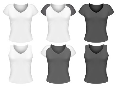 kadın t-shirt tasarım şablonu.