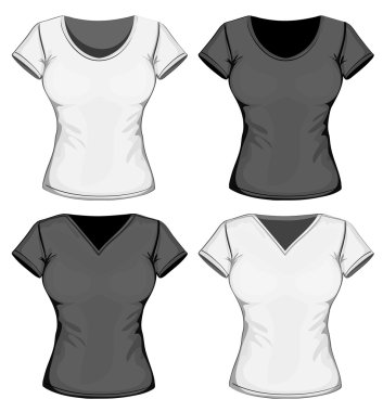 kadın siyah & beyaz t-shirt