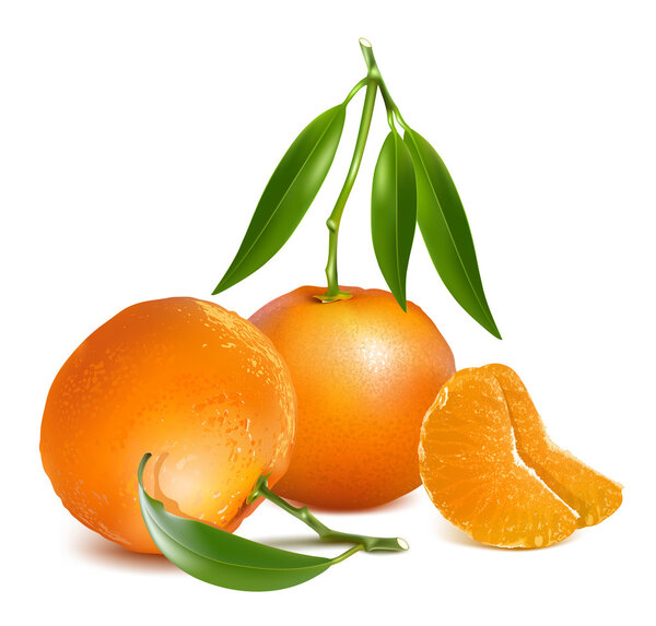 Fresh tangerine fruits