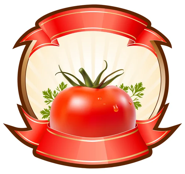 Vector illustration of tomato. — Stock Vector