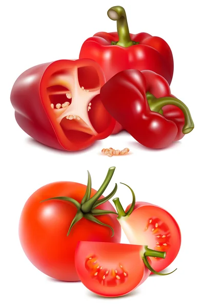 Legumes vermelhos com salsa . — Vetor de Stock