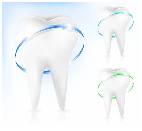 Ilustração vetorial do dente branco. —  Vetores de Stock