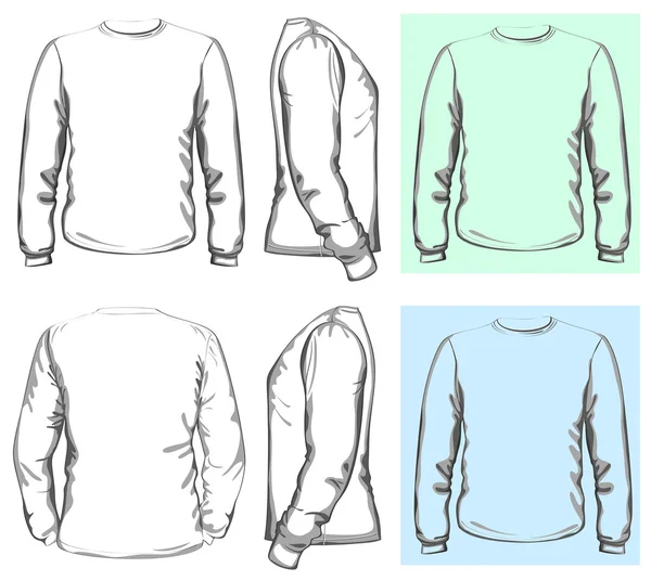 Πρότυπο σχεδίασης t-shirt των ανδρών — Διανυσματικό Αρχείο
