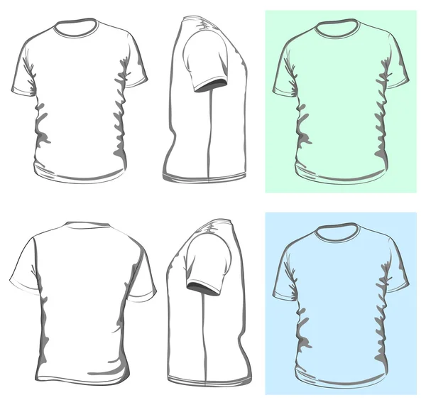 Erkek t-shirt tasarım şablonu — Stok Vektör