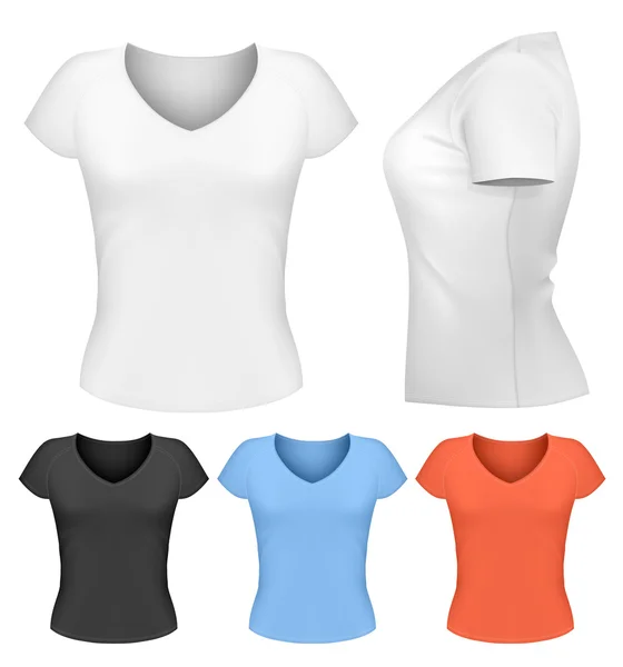 Modèle de conception de t-shirt femme . — Image vectorielle