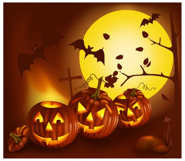 Notte di Halloween. — Vettoriale Stock