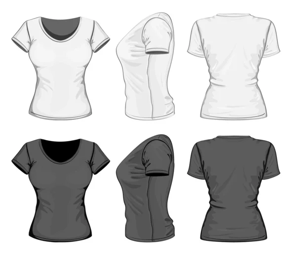 Plantilla de diseño de camiseta de mujer — Vector de stock