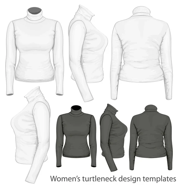 Women's turtleneck — Stock Vector