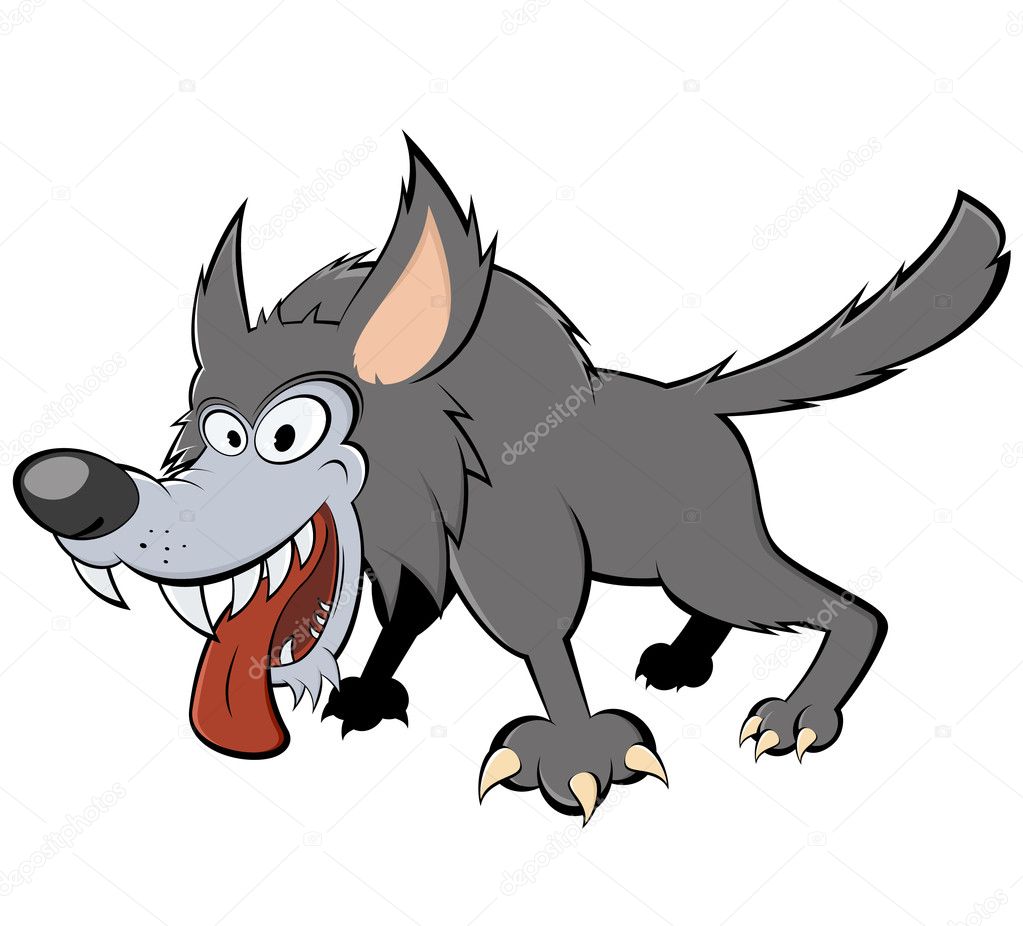Funny cartoon wolf Stock Vector Image by © #12038937