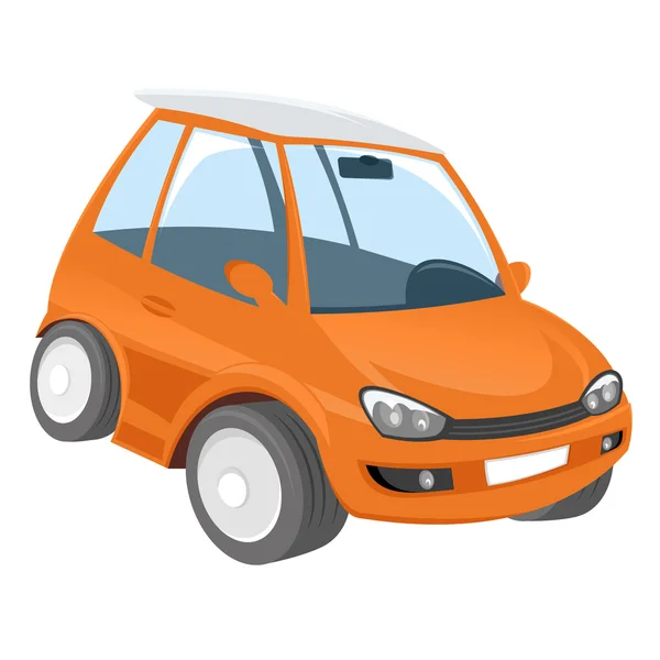 オレンジ色の漫画車 — ストックベクタ