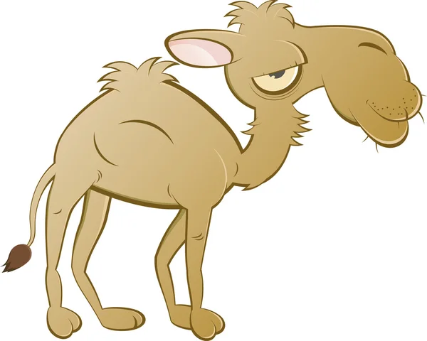 Drôles dessin animé chameau — Image vectorielle