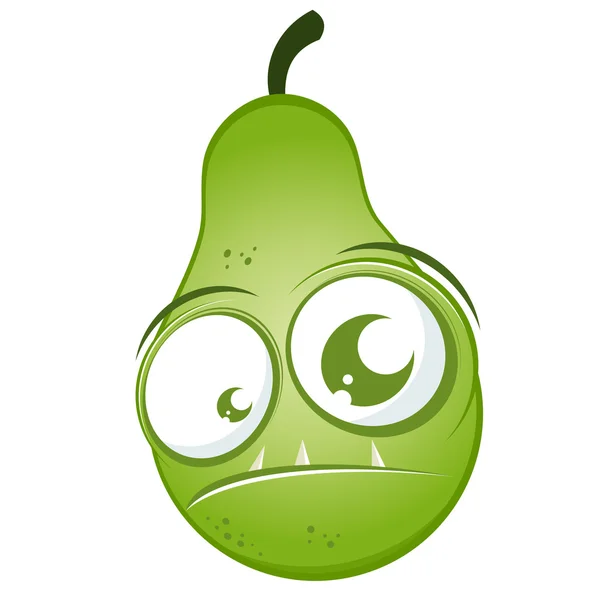 Grappige cartoon pear — Stockvector