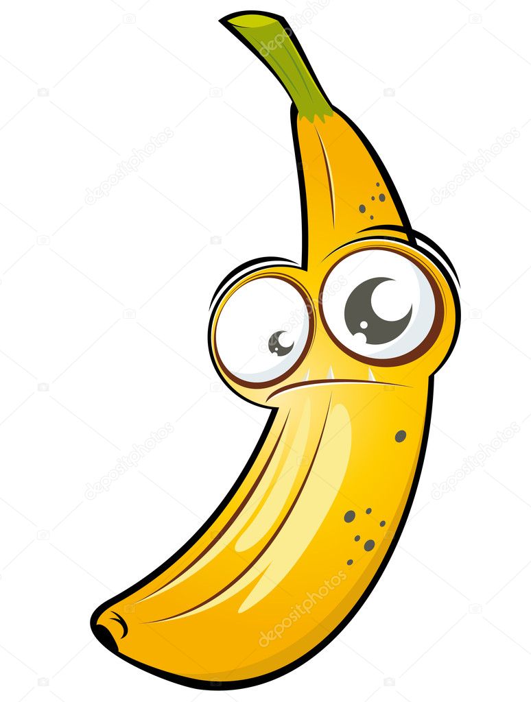 Funny cartoon banana