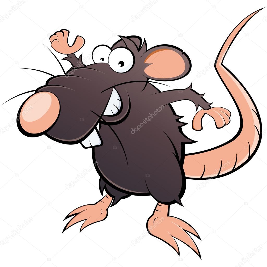 Funny cartoon rat