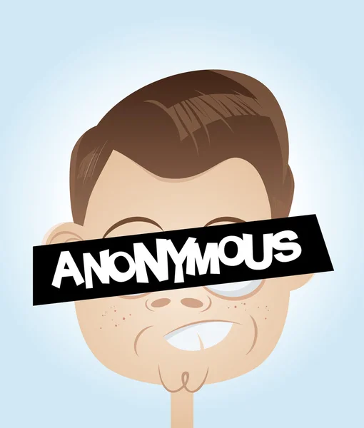 Anonim karikatür adam — Stok Vektör