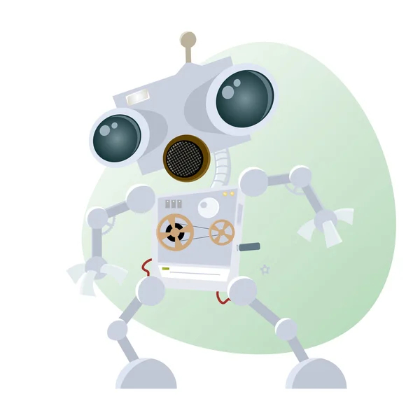 Divertido robot de dibujos animados — Vector de stock