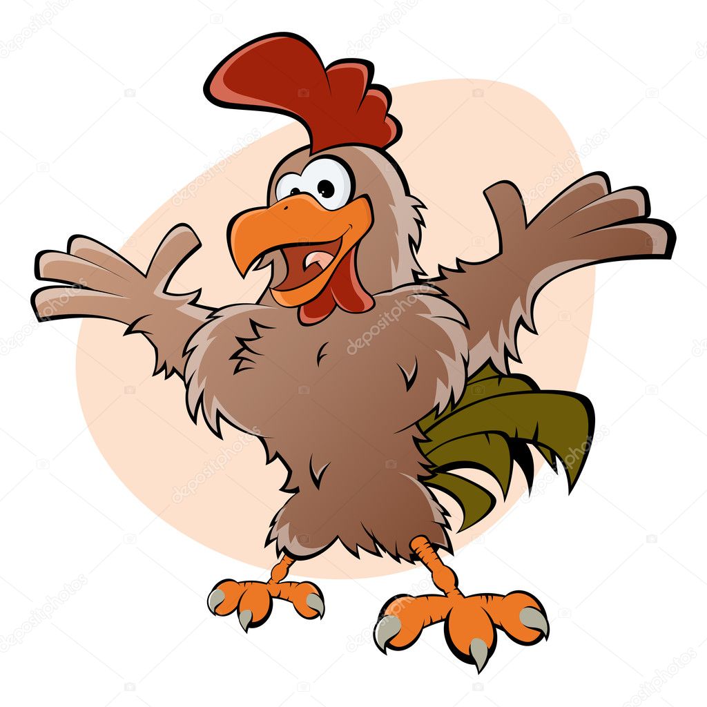 funny cartoon rooster