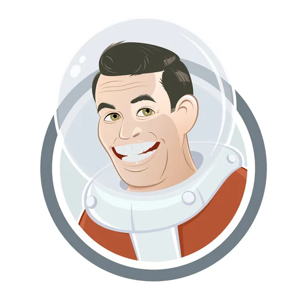 Funny cartoon astronaut — Stock Vector