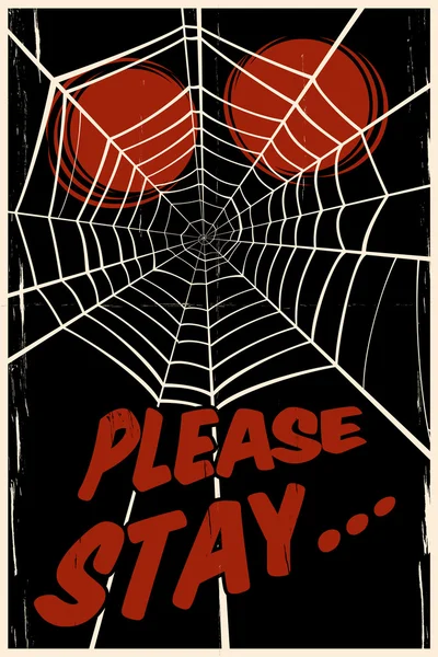Creepy spider's web background — Stock Vector