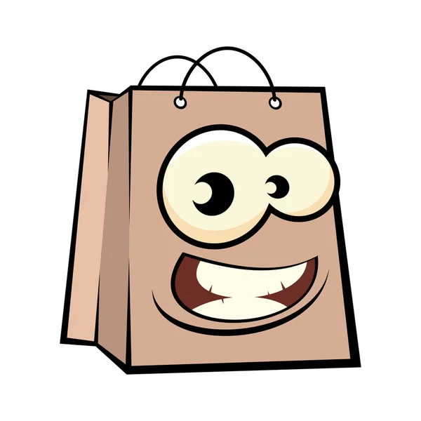 Cartoon shopping bag — Stock Vector