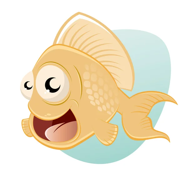 मजेदार कार्टून मछली — स्टॉक वेक्टर