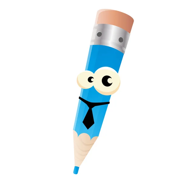 Schattig blauw bedrijf pen — Stockvector