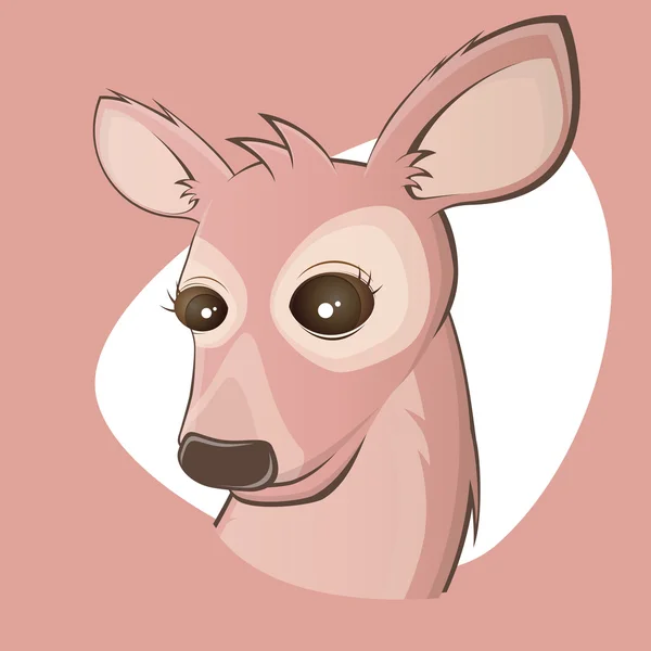 Cervos de desenhos animados rosa — Vetor de Stock