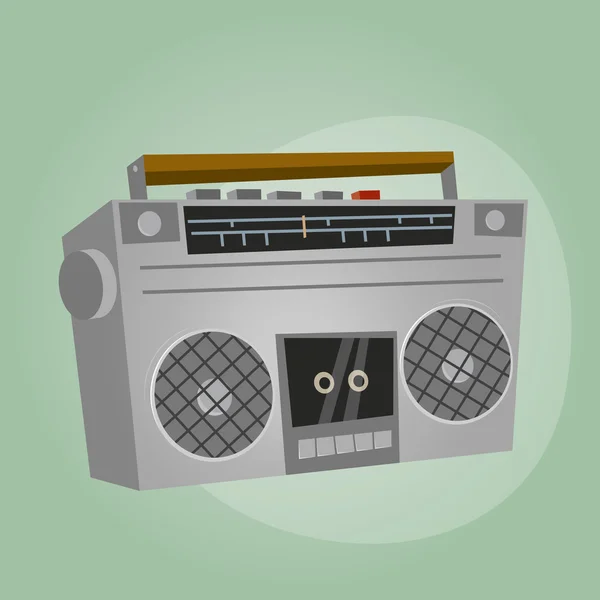 Retro cartone animato radio — Vettoriale Stock