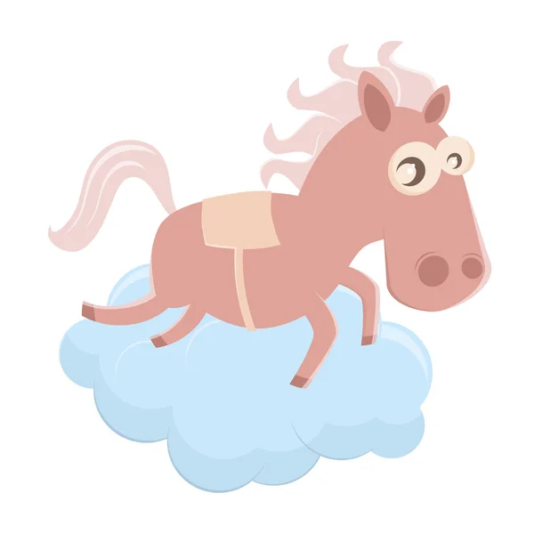Funny cartoon horse — Stock Vector
