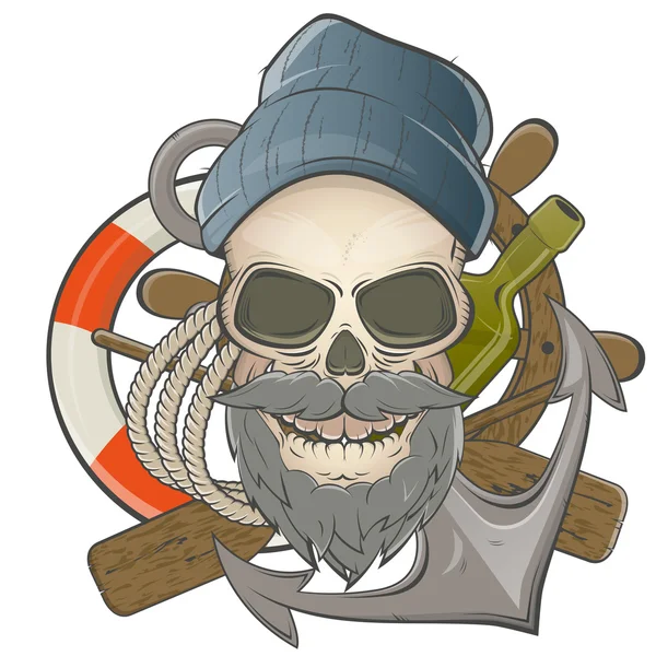 Sailor skull — Stock Vector