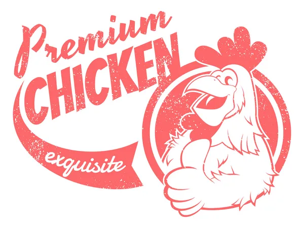 Signo de pollo retro — Vector de stock