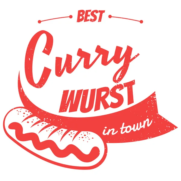 Duitse currywurst — Stockvector