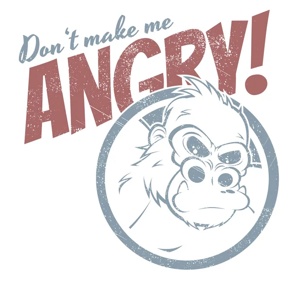 Wütender Cartoon-Gorilla — Stockvektor