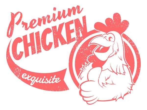 Znak retro kurczaka Grafika Wektorowa