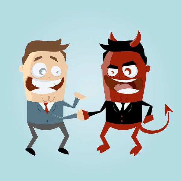Соглашение с дьяволом — стоковый вектор