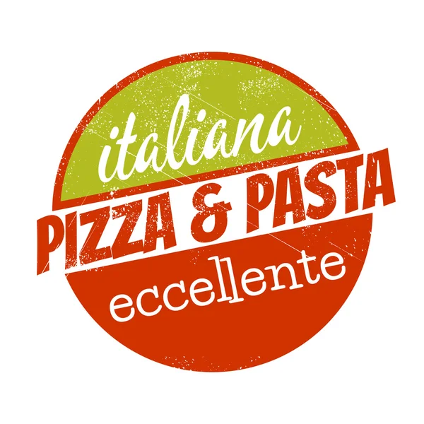 Pizza italiana e sinal de massa — Vetor de Stock