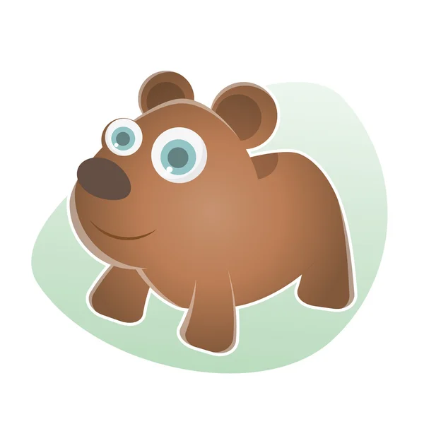 Divertido oso de dibujos animados — Archivo Imágenes Vectoriales