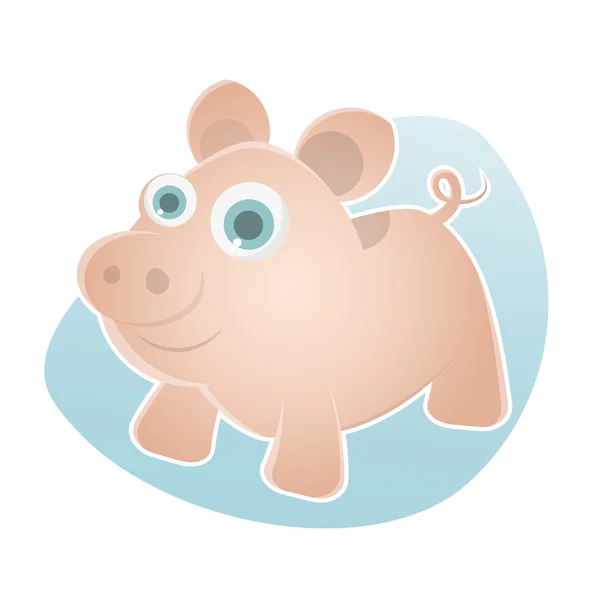 Funny cartoon pig — Stock Vector