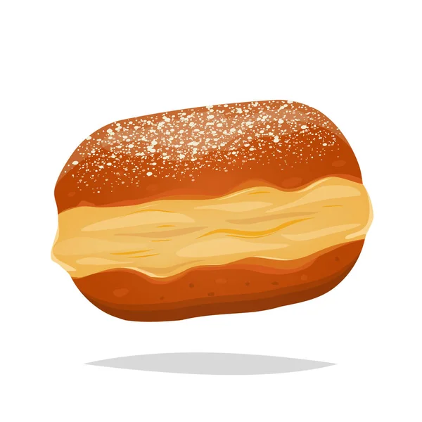 Vector Illustration German Donut Called Krapfen — Image vectorielle