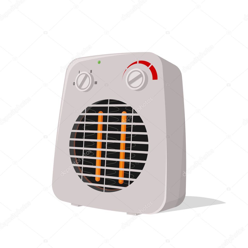 vector illustration of a fan heater