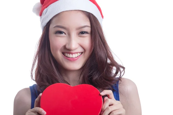 Woman with chocolate box — Stock Photo, Image