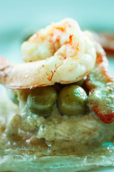 Curry verde con roti — Foto Stock