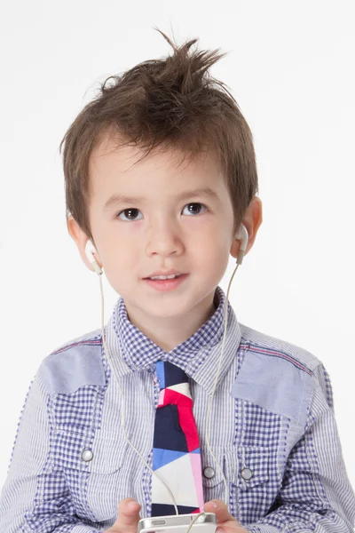 Boy with headphones — Stock Photo, Image
