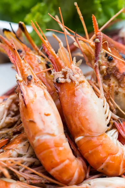 Grilled shrimp. — Stock Photo, Image