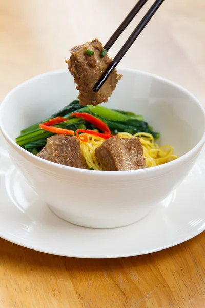 Noodles pork — Stock Photo, Image