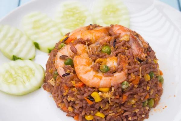 Arroz frito de camarão — Fotografia de Stock