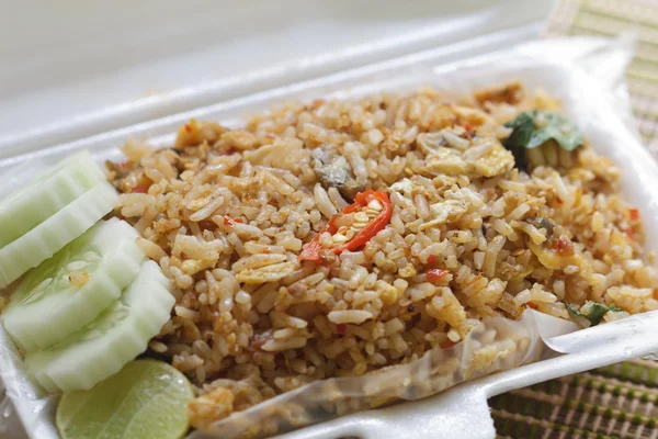 Fried rice with shellfish — Stock Photo, Image